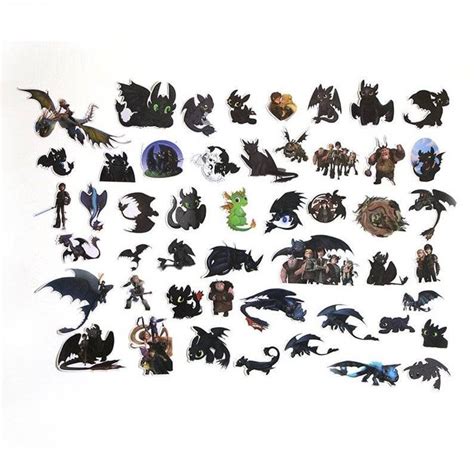 48pcs How To Trainyourdragon Stickers Set Etsy