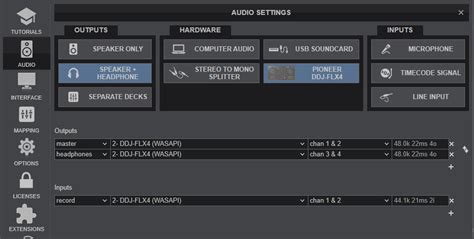 VirtualDJ - Hardware Manuals - Pioneer DJ - DDJ-FLX4 - Setup