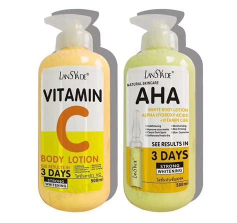 Natural Skincare Aha Vitamin C Body Lotion Moisturizing Whitening Cream