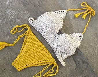 Sea Foam Crochet Bikini Set Triangle Bikini Crochet