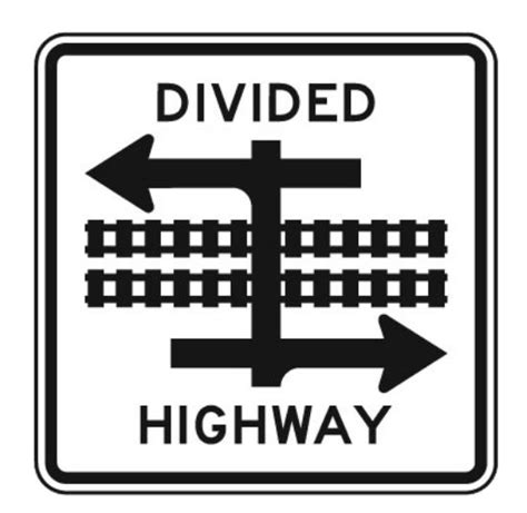 NTSigns R15 7 24 DG3 Light Rail Transit Divided Highway Crossing Sign