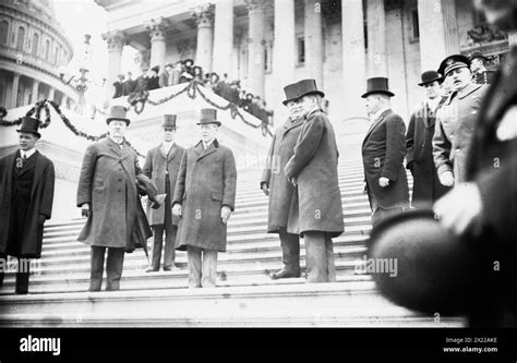 Wilson And Taft At Inauguration 1913 Shows Incoming President Woodrow