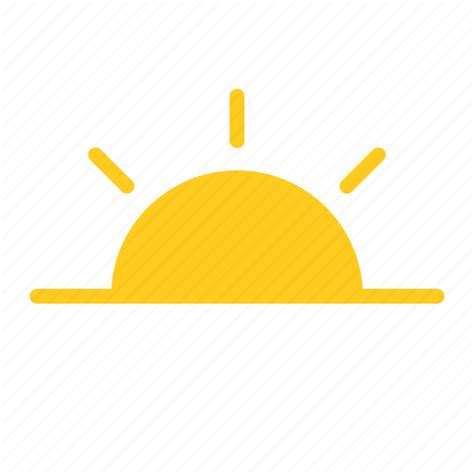 Morning Sun Sunrise Sunset Weather Icon Download On Iconfinder