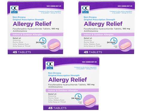 Buy Quality Choice Non Drowsy Allergy Relief Fexofenadine Hydrochloride