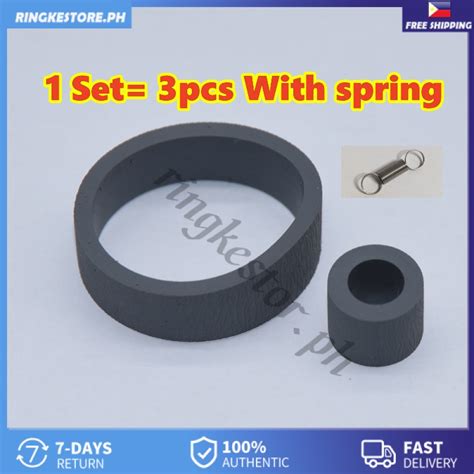 Set Pcs With Spring Feed Separation Pickup Roller Rubber Tire For