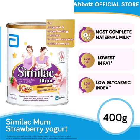 Similac Mum Strawberry Yoghurt Maternal Milk Powder 400g Shopee Singapore