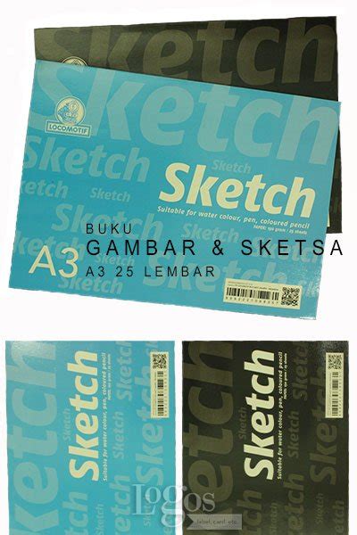 Jual Buku Gambar & Sketsa A3 25 lembar utk Cat Air Pensil Pen Sketch ...