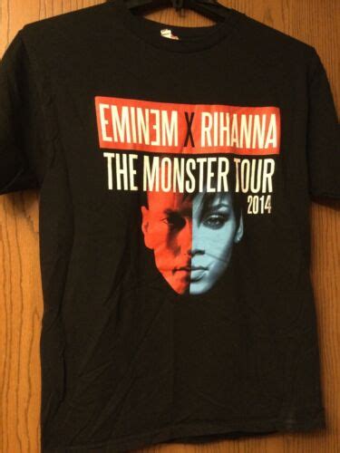 Eminem X Rihanna Monster Tour Black Shirt Aaa Ebay