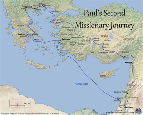 Pauls Second Missionary Journey Headwaters Christian Resources