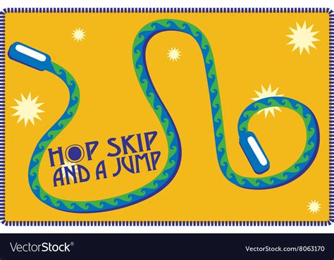 Hop skip jump Royalty Free Vector Image - VectorStock