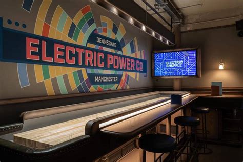 High Tech Manchester Shuffleboard Bar Electric Shuffle Now Open