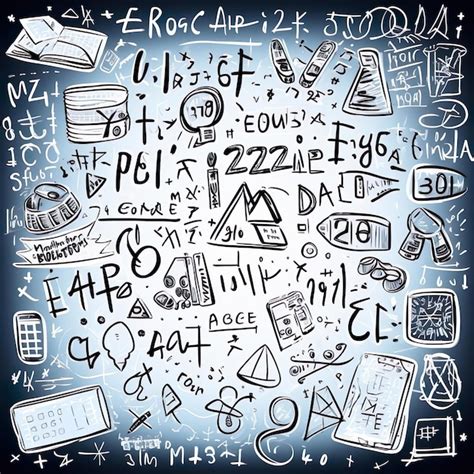 Premium Ai Image Mathematics Doodle Seamless Pattern Back To School