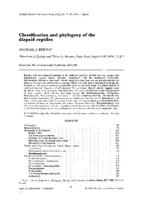 (PDF) Classification and Phylogeny of Diapsid Reptiles | Rudolph Valentino Docot - Academia.edu