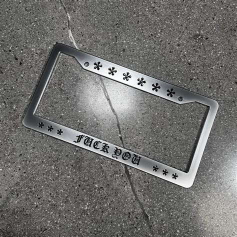Not Chrome Fuck You FU License Plate Frame Etsy