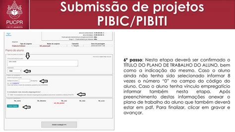 PPT Submissão de projetos PIBIC PIBITI PowerPoint Presentation free