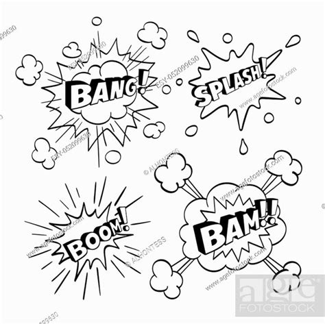 Set Of Comic Sound Effects Vector Illustration Stock Vector Vector