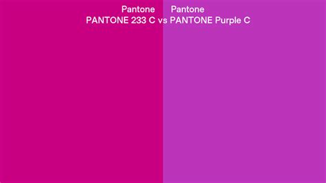 Pantone 233 C Vs Pantone Purple C Side By Side Comparison