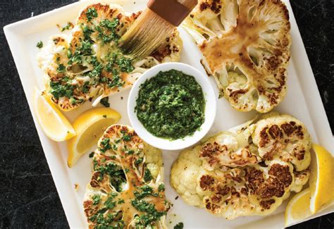 Cauliflower Steaks With Salsa Verde Brenda Gantt Recipes