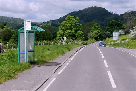 Bus Stop On The A Near Bryn Howel David Dixon Cc By Sa