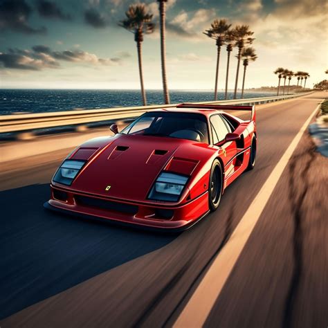 Premium AI Image | Ferrari F40 1980s supercar pictured in the factory ...