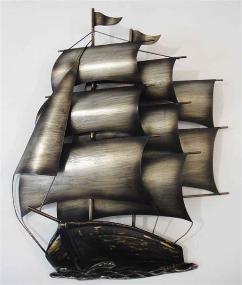 Contemporary Metal Wall Art Or Sculpture Sailing Tall Ship Sailing Galleon Boat Ebay