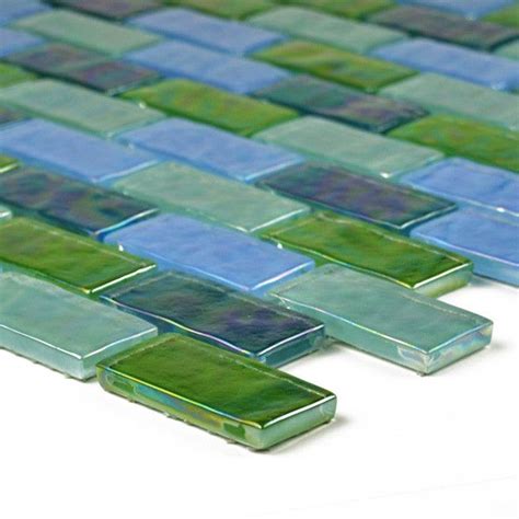 Blue Green Blend 1 X 2 Blue Glass Tile Glass Tile Mosaic Glass