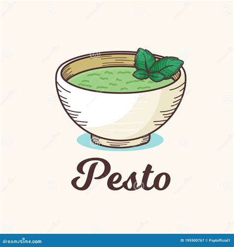 Pesto Jar Hand Drawn Sketch Illustration Isolated On White 181616122