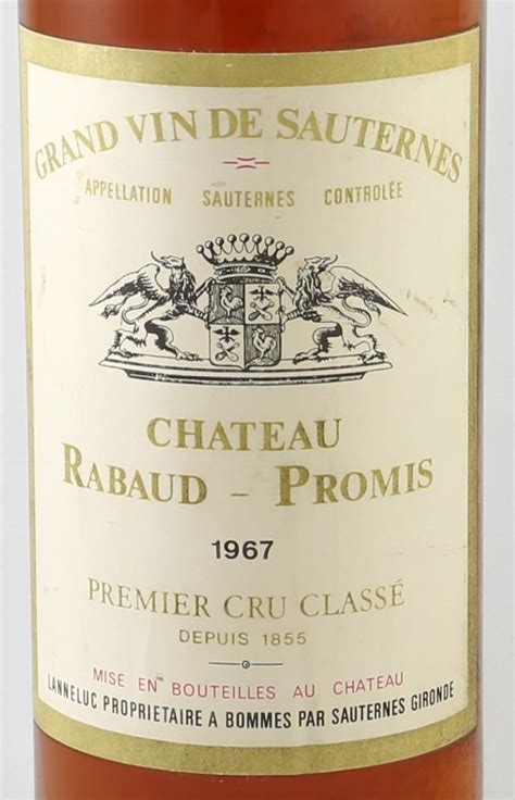 Sauternes Château RABAUD PROMIS 1967 Clos des Millésimes Achat vins