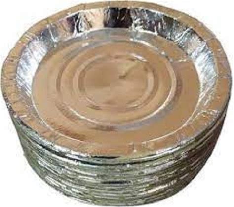 Light Weight Biodegradable Silver Disposable Plates With 3 Compartment