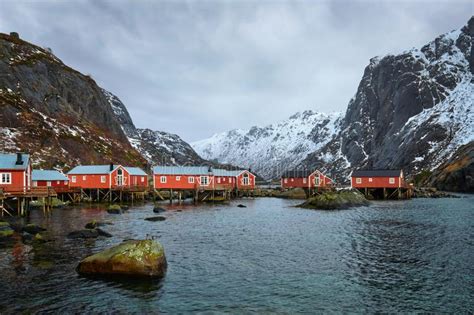 Nusfjord Fishing Village In Norway Stock Photo Image Of Norwegian