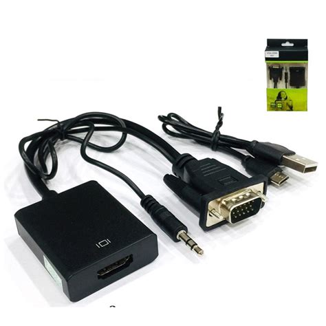 Vga Cable To HDMI + Audio V01 (-) | Shopee Malaysia