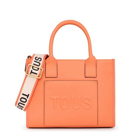 Medium Orange Tous La Rue Amaya Shopping Bag Tous