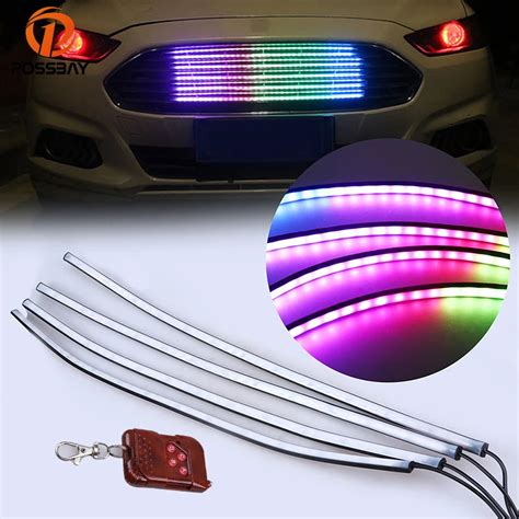 Possbay Rgb Car Flexible Front Grill Led Knight Rider Strip Lights Soft