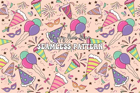 New Year Birthday Seamless Pattern Graphic By BOOcrafts Creative Fabrica