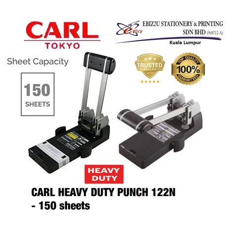 CARL HEAVY DUTY PUNCH 122N- 150 sheets (penumbuk 2 lubang, puncher paper, 2 Hole Puncher, heavy ...