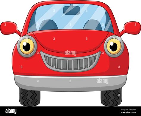 Cartoon red car on white background Stock Vector Image & Art - Alamy