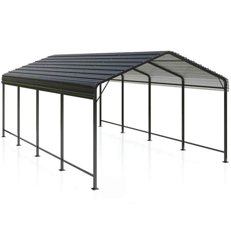 Viwat 12 Ft W X 20 Ft D Metal Carport Car Canopy And Shelter Mcr