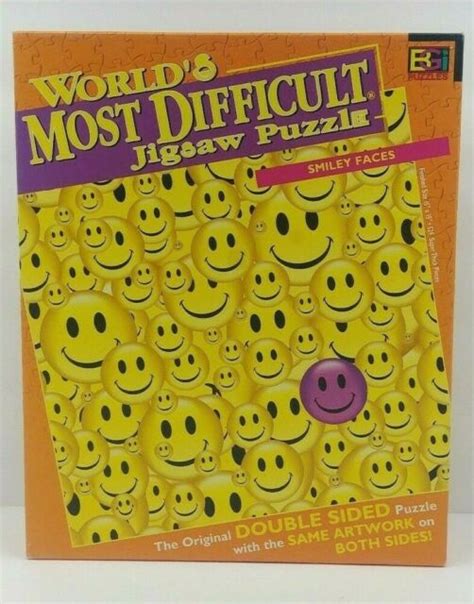 Worlds Most Difficult Jigsaw Puzzle Smiley Faces 529 Piece Double Sided