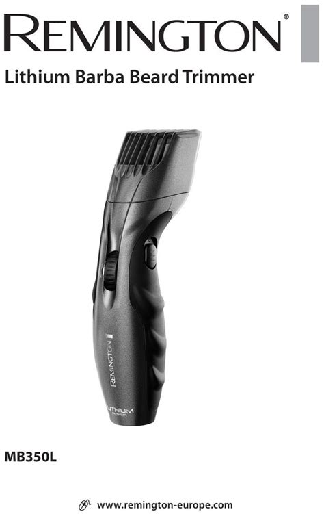 Remington Lithium Barba Beard Trimmer Mb L Bellaffair