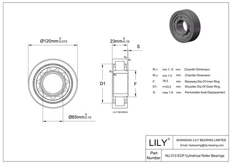 NU 213 ECP Single Row Cylindrical Roller Bearings With Inner Ring