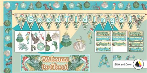 Coastal Christmas Bulletin Board Pack L Enseignant A Fait