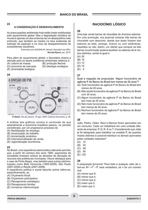 Prova Banco Do Brasil CESGRANRIO PDF