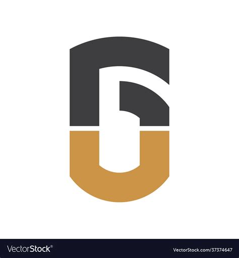 Initial Letter Ug Logo Or Gu Design Royalty Free Vector