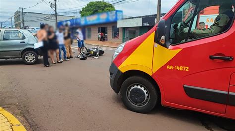 Acidente Deixa Motociclista Ferido Na Vila Pioneiro