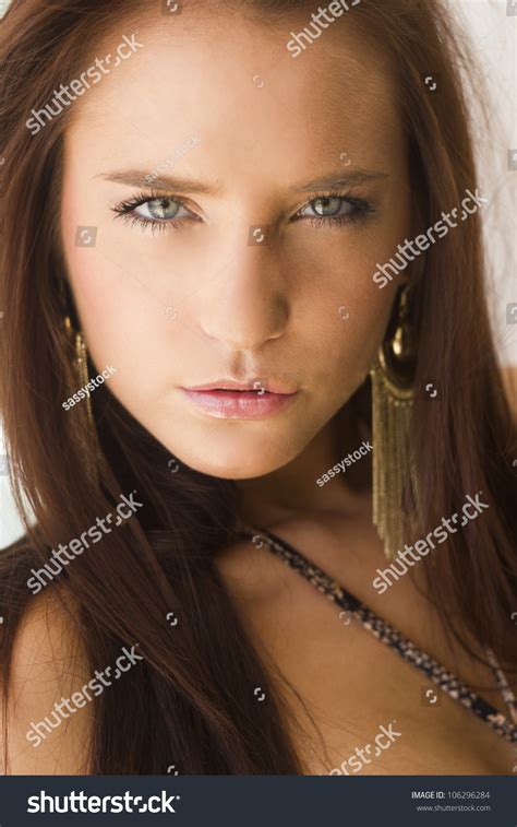 Beautiful Sexy Brunette Woman Summer Portrait Stock Photo 106296284 Shutterstock