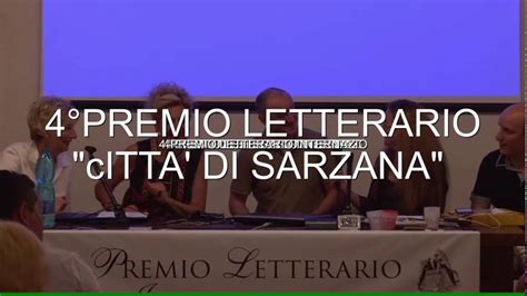 Premio Letterario Città di Sarzana Roberto Castiglione YouTube