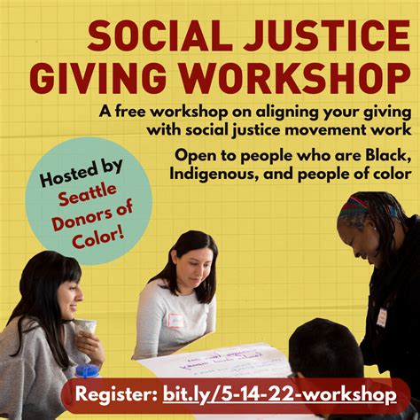 Social Justice Giving Workshop With Seadoc 51422 Social Justice Fund Nw