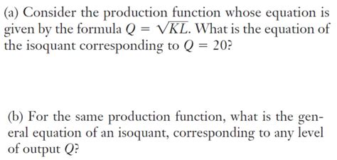 Production Function Equation