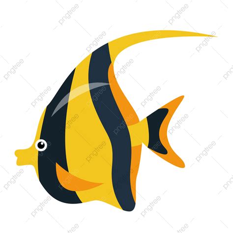 Conjunto De Criaturas Do Mar Em Vetor De Fundo Branco Png Peixe