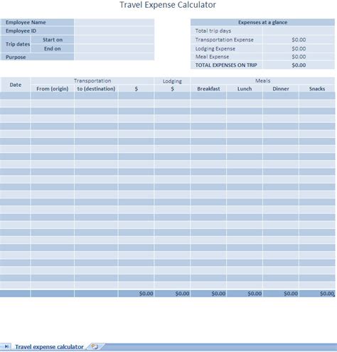 Business Expense Report Excel Template | Expense Report Excel